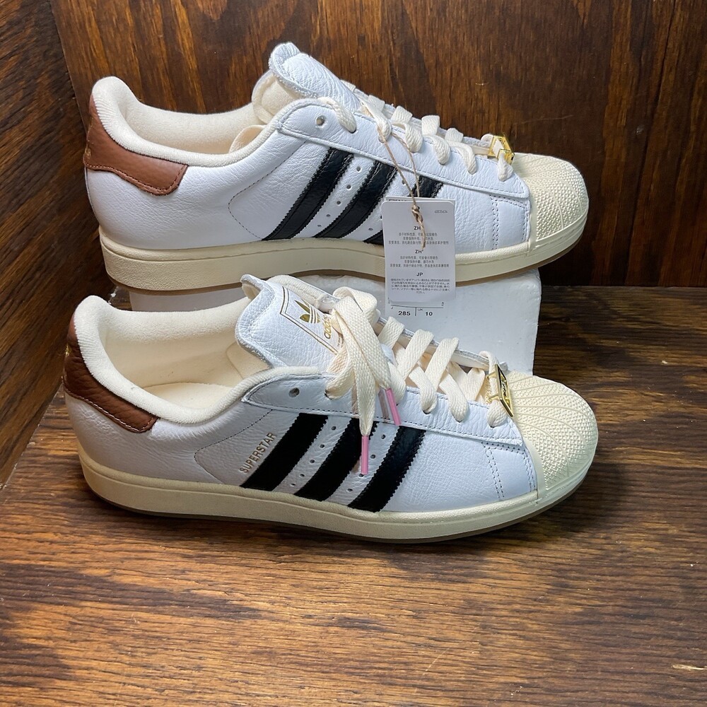 ADIDAS Superstar II Black White Gold KK1963 Men's sz 10.5
